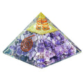 amethyst orgonite pyramid with coper coil