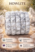 Howlite Pyramid Stone Bracelet For Men & Women (Stretchable)