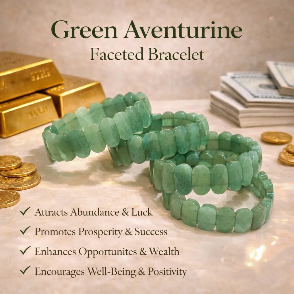 Green Aventurine Square Pyramid Bracelet