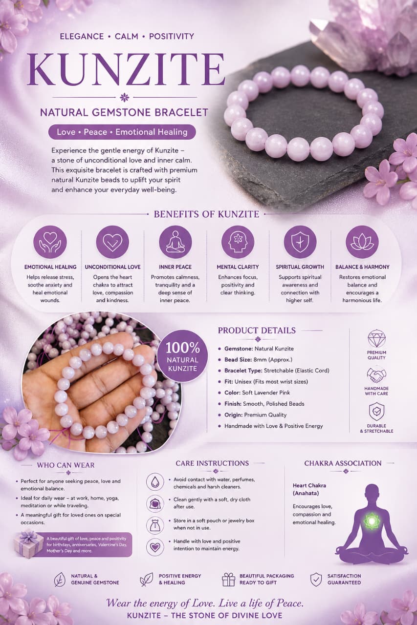 kunzite bracelet