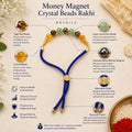 money magnet crystal beads rakhi for gifting