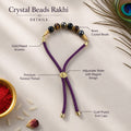 TIGEREYE AND HEMETITE BEADS RAKHI FOR RAKSHABANDHAN