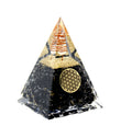 Black Tourmaline Orgone Crystal Pyramid For Meditation & Emf Protection