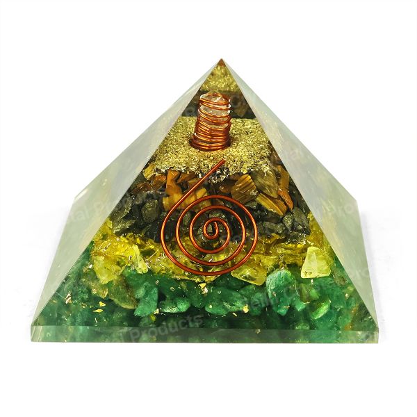 Original Money Magnet Orgone Pyramid – Crystal Décor Piece for Prosperity, Confidence & Positive Energy | Home, Office & Vastu Décor